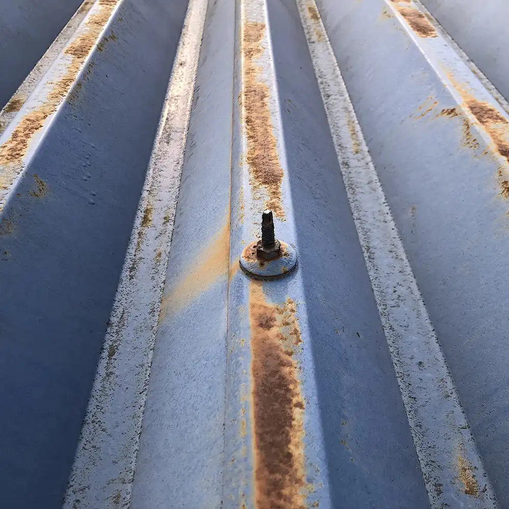 屋根の一部が錆びている